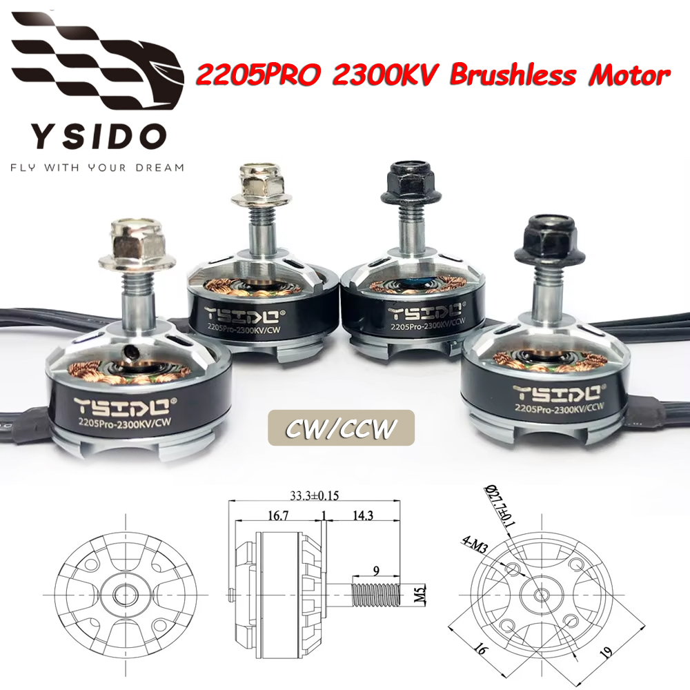Drone Racing Battery - YSIDO 2205PRO 2205 PRO 2300KV CW