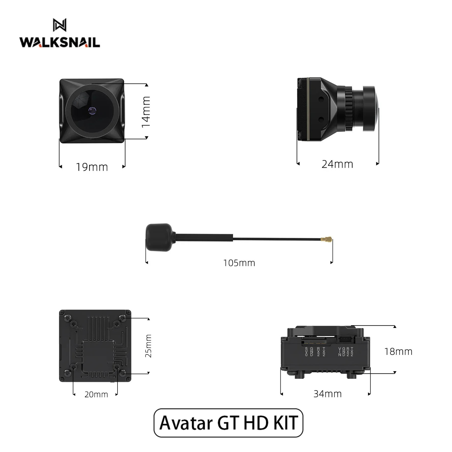Walksnail Avatar GT HD KIT 2W  - Drone Racing Antenna recension och pris