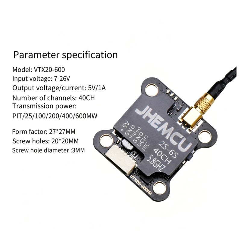 【TODAY-BUY】~@ JHEMCU VTX20-600 - Drone Racing Charger recension och pris