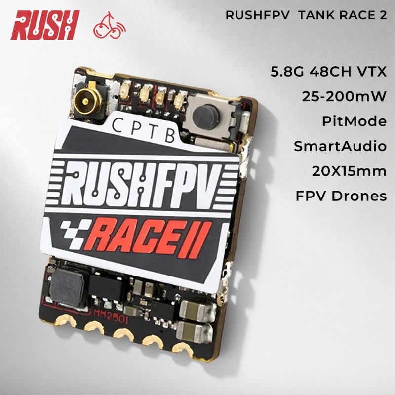 RushFPV 5.8GHz FPV VTX 48CH 25 - Drone Racing Vtx recension och pris